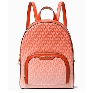 Michael Kors Coral Monogram Backpack